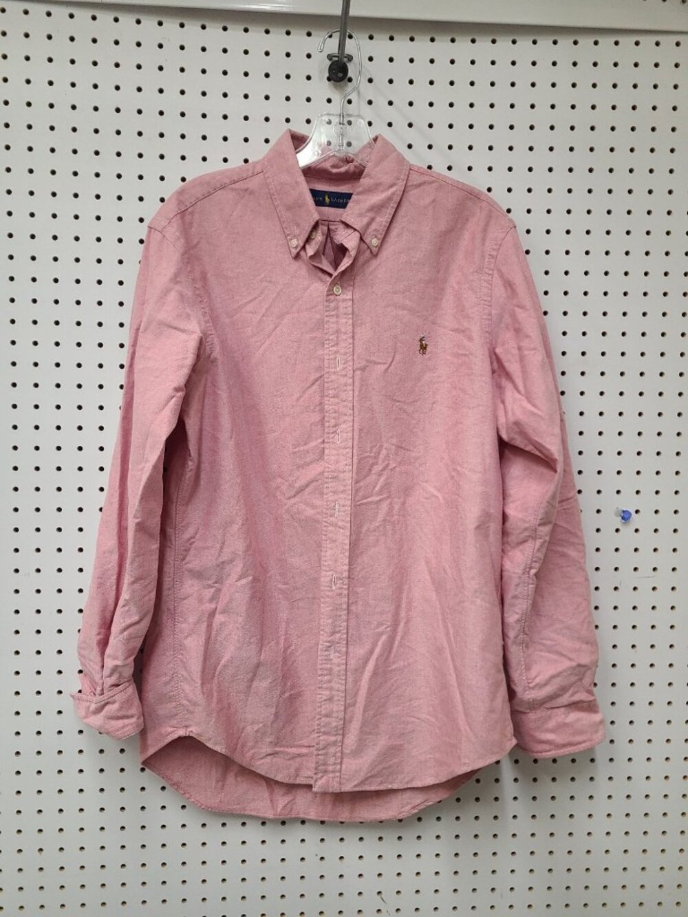 Ralph Lauren Pink Button-Down Oxford Shirt Long Sleeve Mens Medium Classic Fit